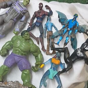 Marvel Action Figure Set - Green, Purple, Blue, Black